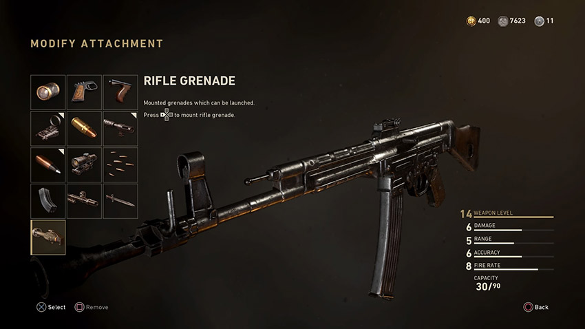 Call of Duty ww2 attachment level 14 rifle grenade